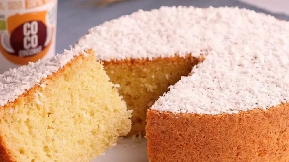 Una torta de coco muy rica.