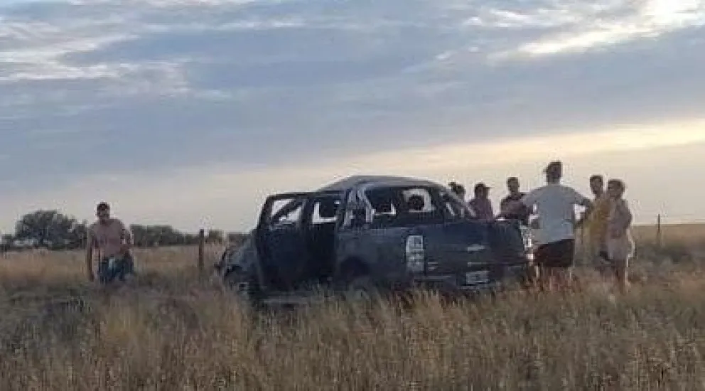 Así quedó la camioneta. 