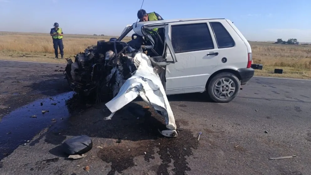 Así quedó el Fiat Uno luego del accidente (Foto: La Brújula)