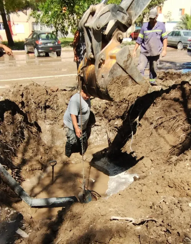 Las tareas se desarrollaron en Leloir y Río de los sauces del barrio Inalauquen. Fotos gentileza ARSA.