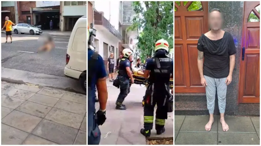 La mujer se arrojó de un primer piso para escapar de su pareja.