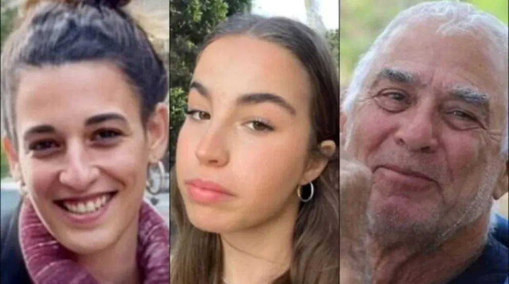 Los tres rehenes israelíes que serán liberados este jueves.