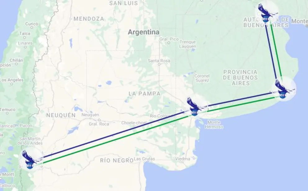 La ruta hasta Bariloche. Ilustración de gentileza.