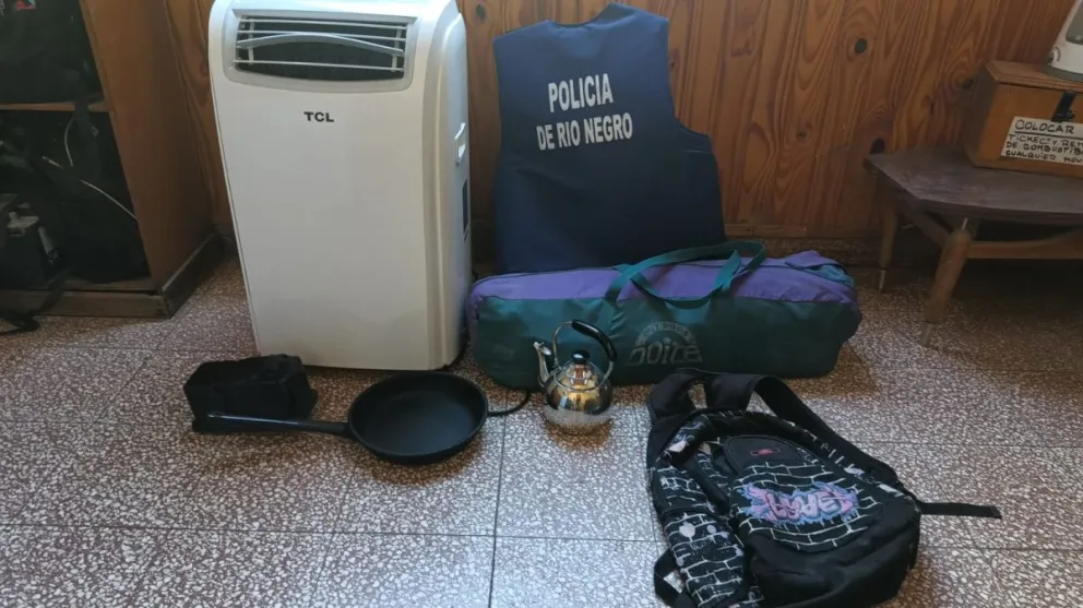 Objetos robados que fueron recuperados por la Policía en San Antonio Oeste.