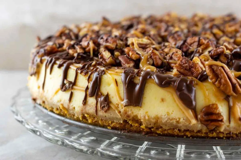 Cheescake de nuez y caramelo.