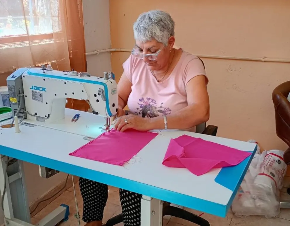 Viviana Chalabe en plena actividad. 