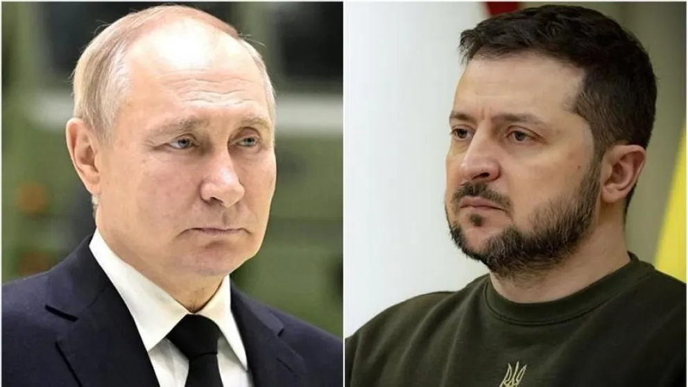 Putin y Zelenski.