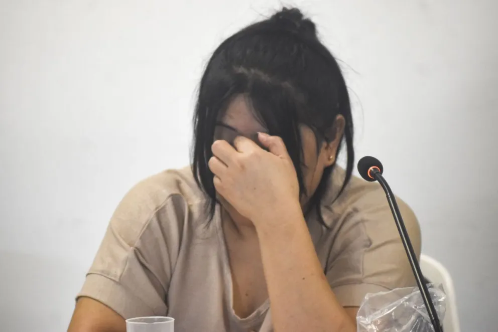 Padilla Ibáñez rompió en llanto en la audiencia de cesura. Foto Vanesa Schwemmler. 