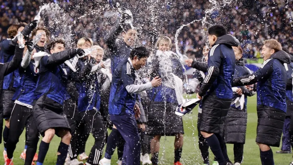 Los japoneses celebraron su clasificación al Mundial 2026. 