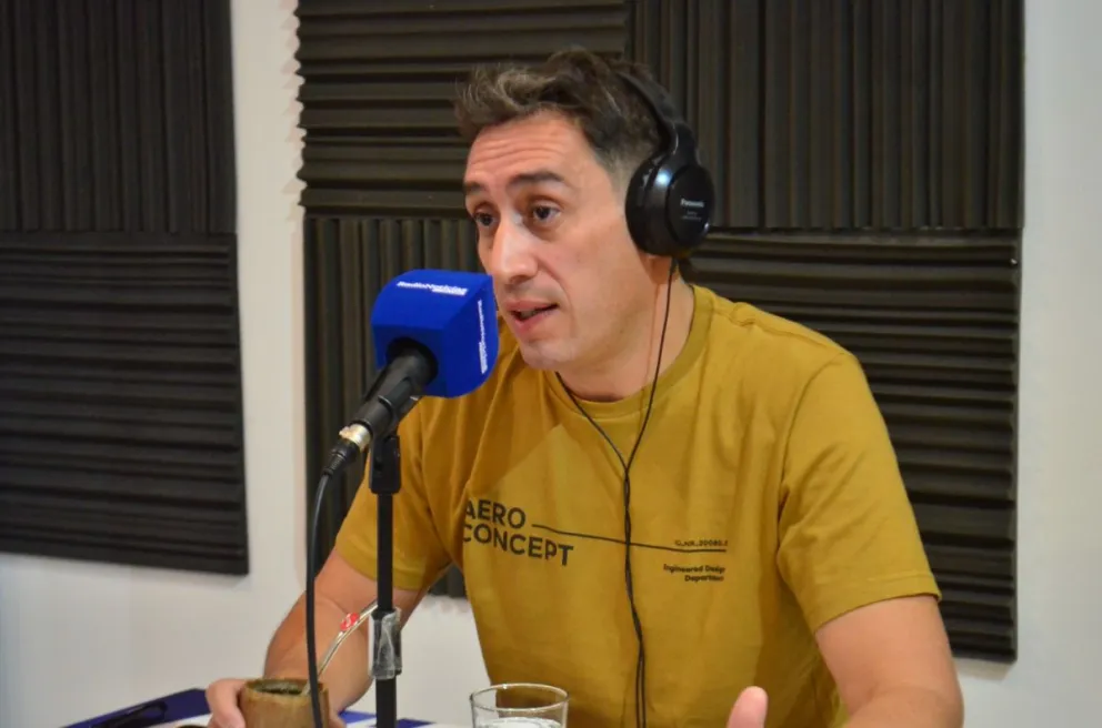 El intendente de Viedma, Marcos Castro, de visita en Radio Noticias. 