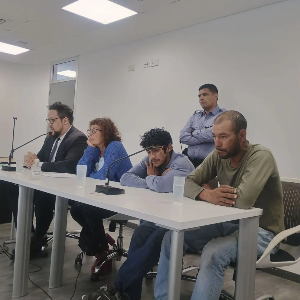 Benítez y Rojas, acusados del femicidio de Karina Muñoz en San Antonio Oeste. 