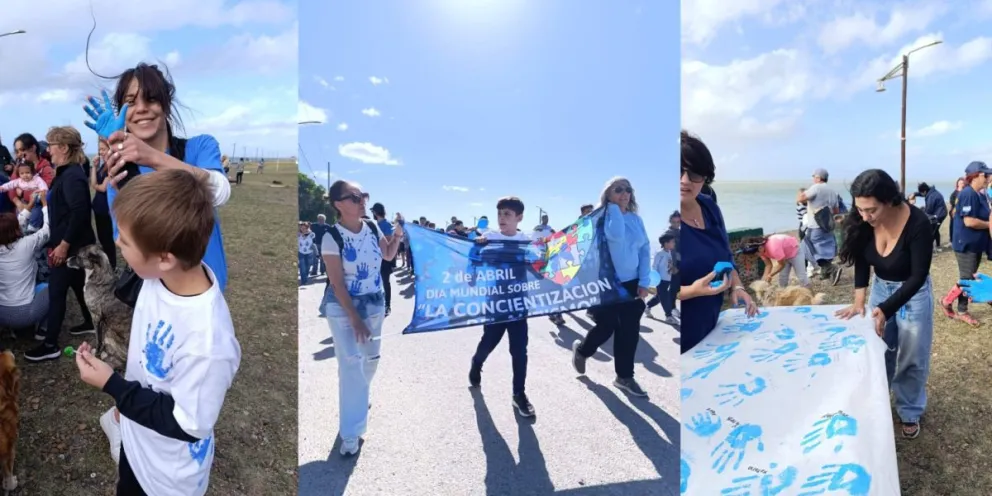 Bahía San Blas fue escenario de la Caminata "Pasos Azules".
