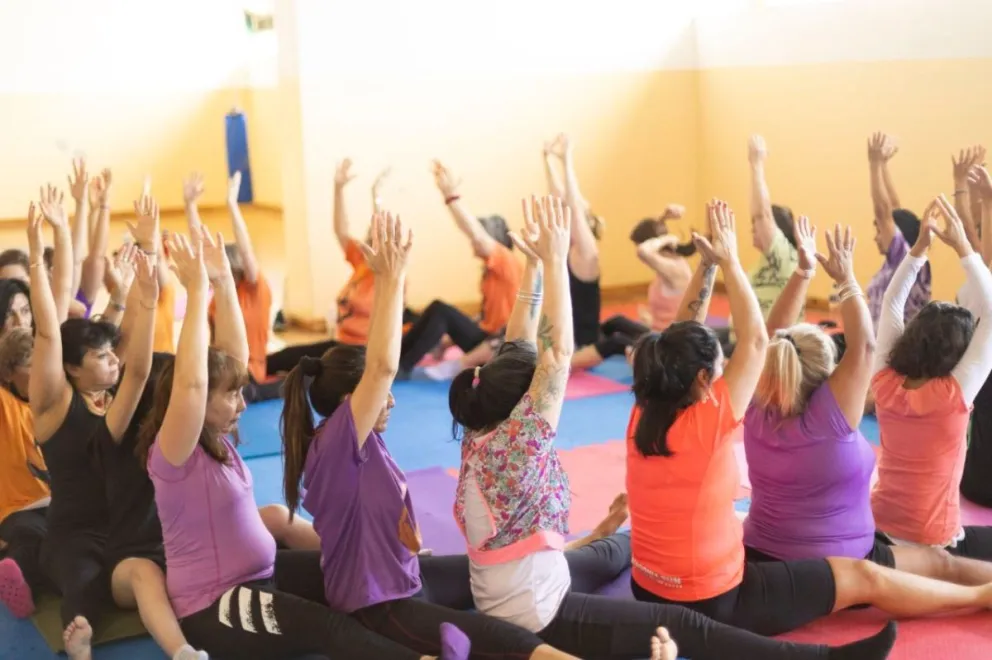 Múltiples actividades en el Parque Ferreira, en una jornada a pura actividad física.
