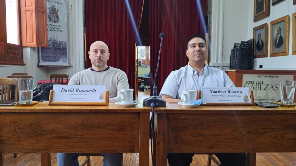 David Rapanelli en el Concejo de Patagones. 