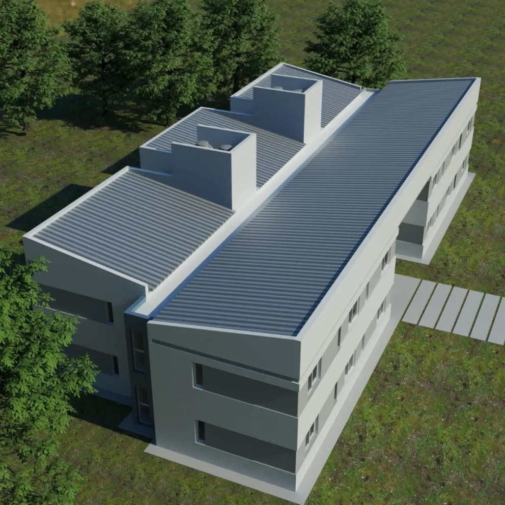 Maqueta de la futura residencia del CURZAS. 