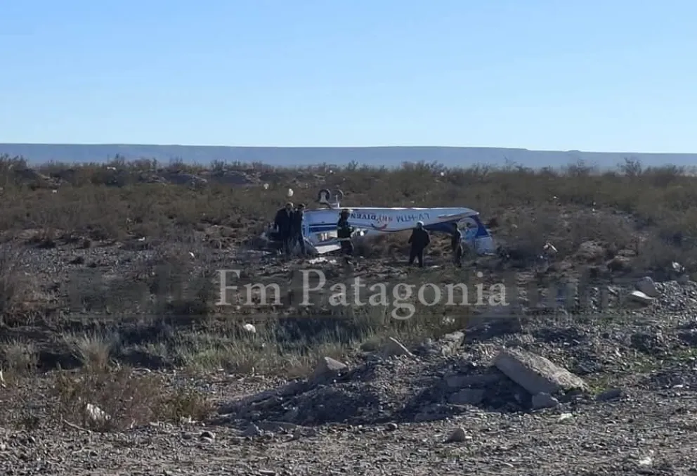 Imagen del accidente. Foto gentileza FM Patagonia de General Roca.