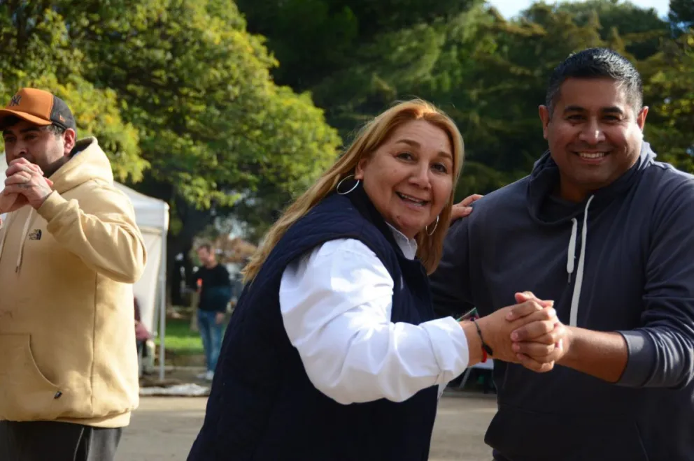 Gladys Almuna durante la fiesta.