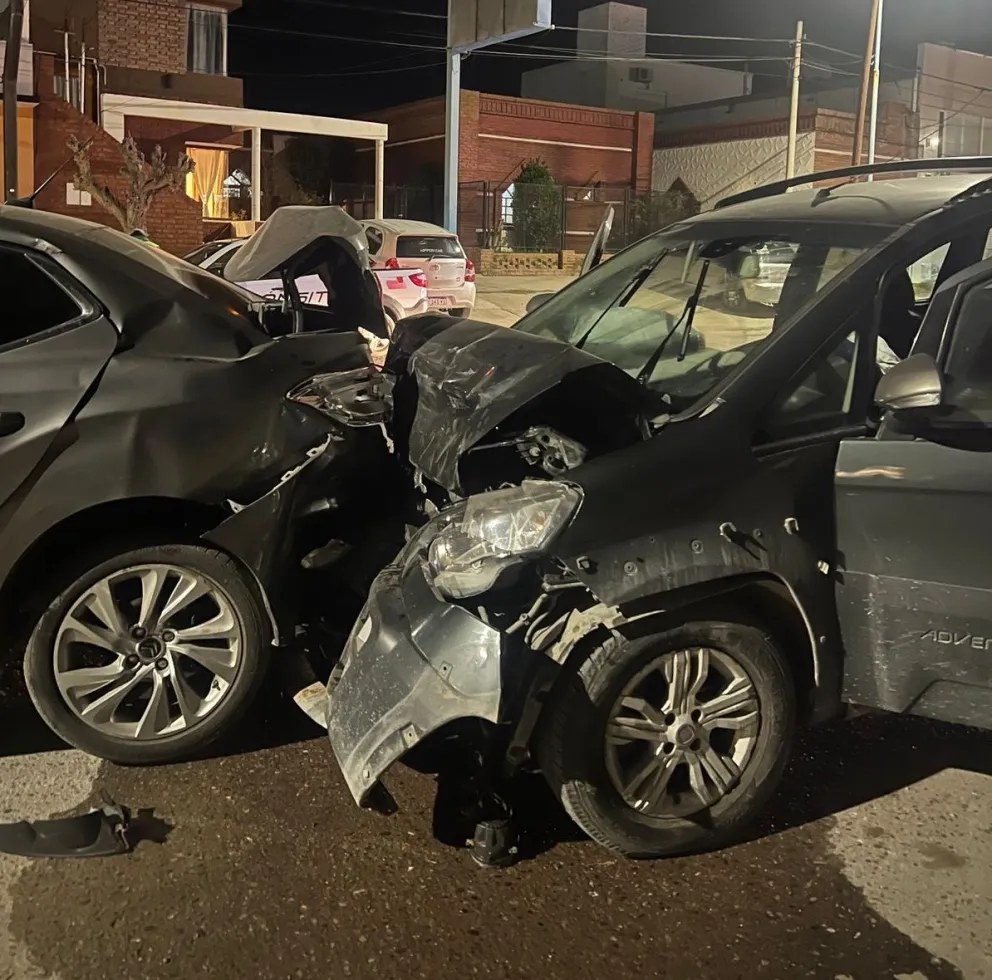 Así quedaron los autos luego del choque 