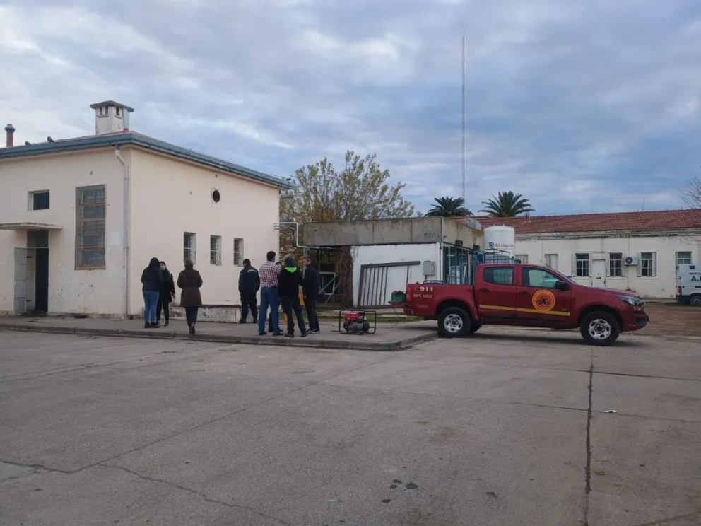 El hospital tras el incendio. Foto archivo.