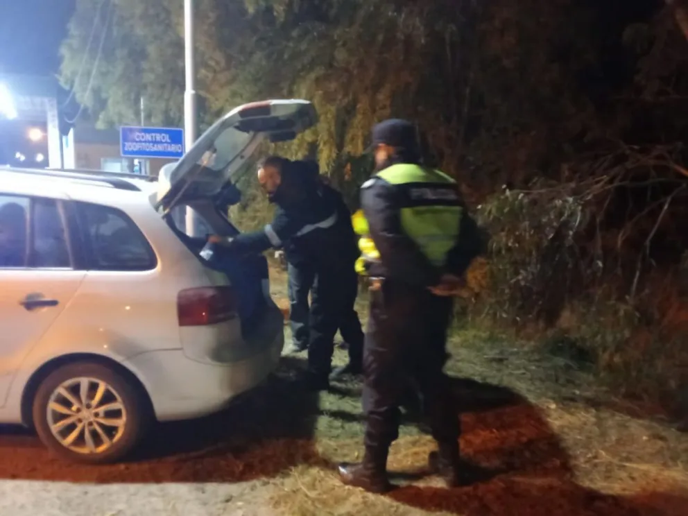 El vehículo fue detenido en la ruta nacional 3. 