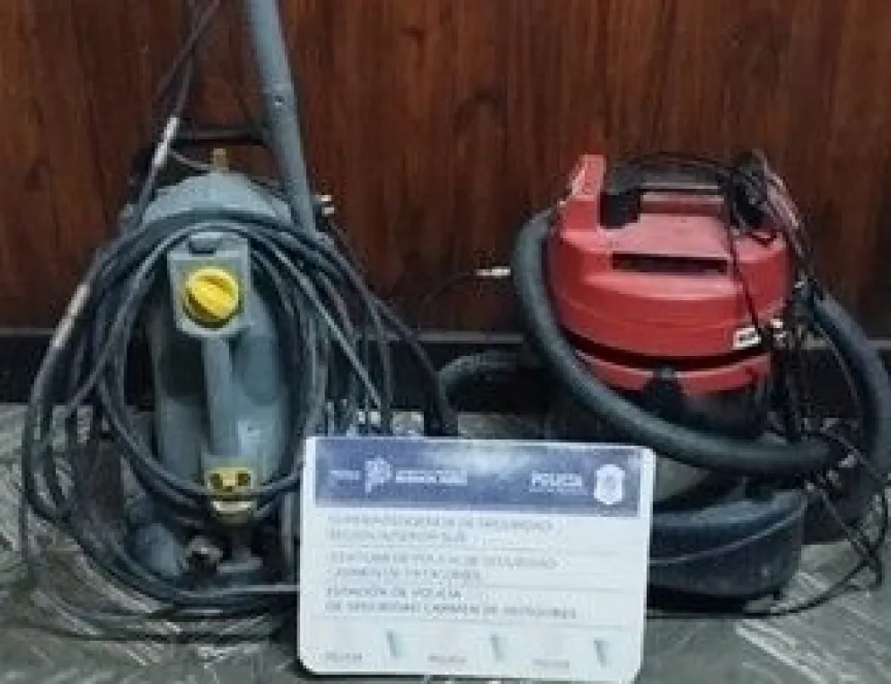 Los objetos recuperados quedaron en la Estación Comunal.