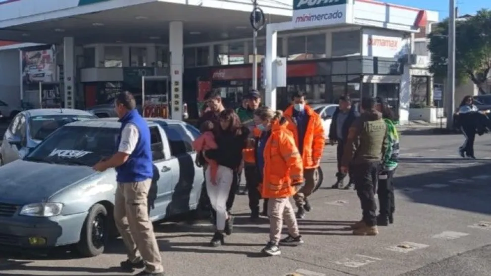 Siniestro vial en Rivadavia y Mitre de Viedma.
