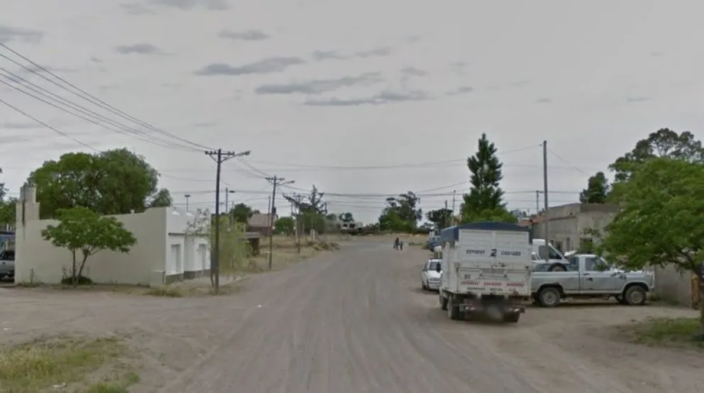 Esquina donde se produjo el accidente, en San Antonio Oeste. 