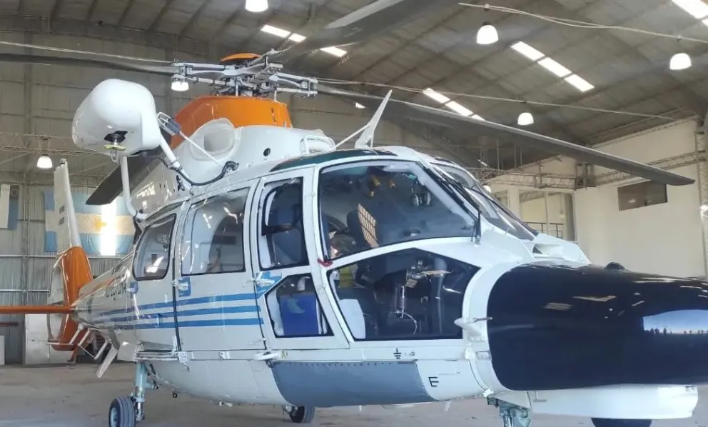 El helicóptero Alouette de Prefectura.