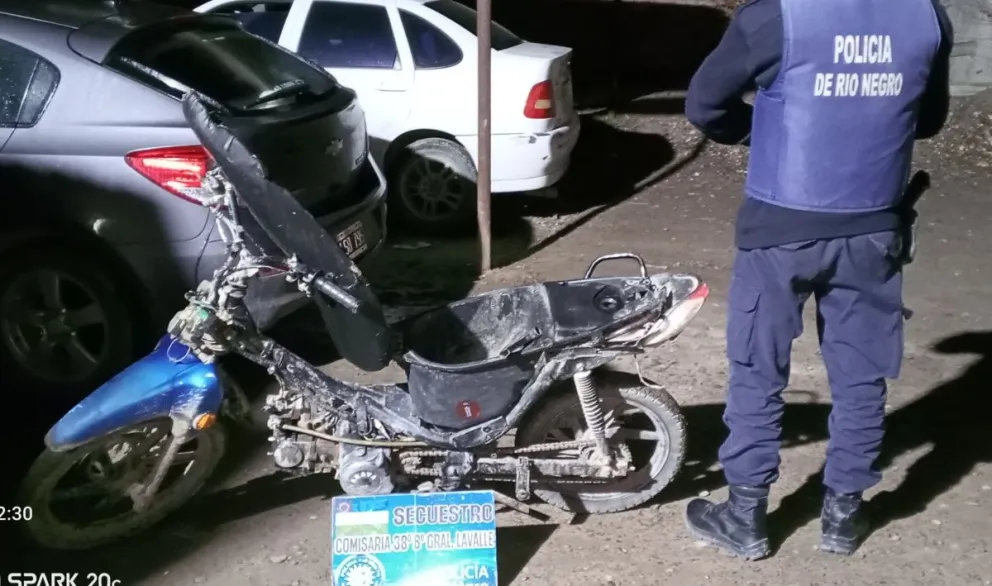 La moto que secuestró la policía.