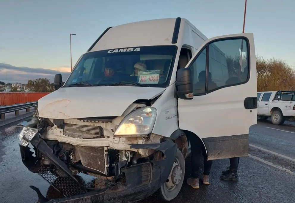 El puente atascado ante el choque en cadena.