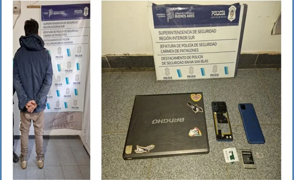 El detenido estuvo un día en Patagones y luego se lo derivó a la capital rionegrina. 