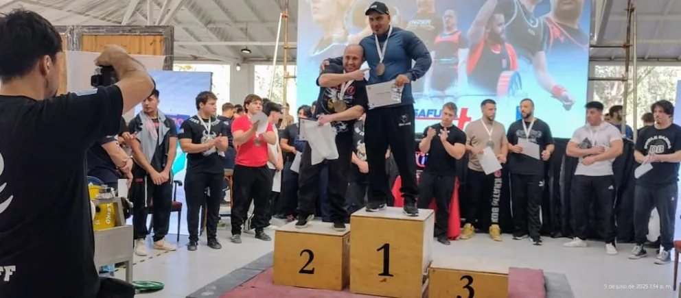 Diego Carriqueo Tolosa, campeón en San Luis. 