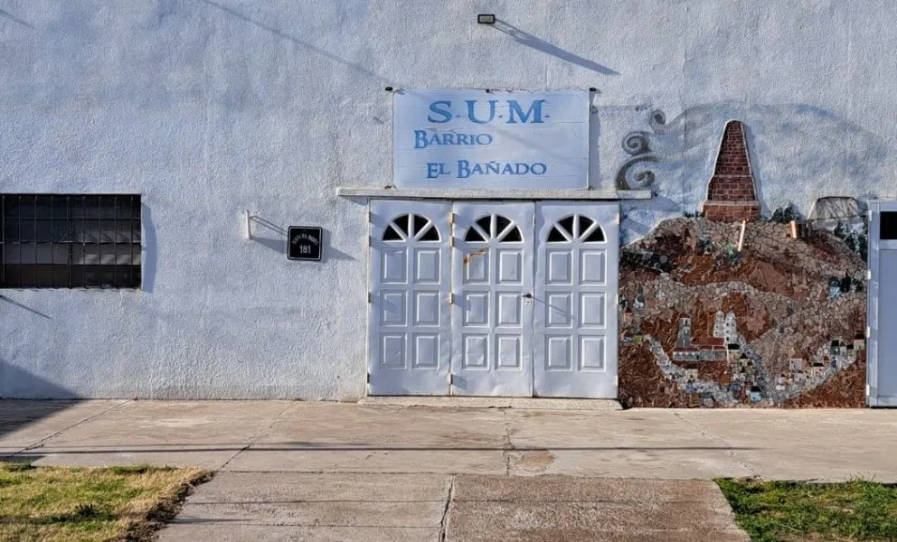 La sede vecinal del barrio El Bañado. 