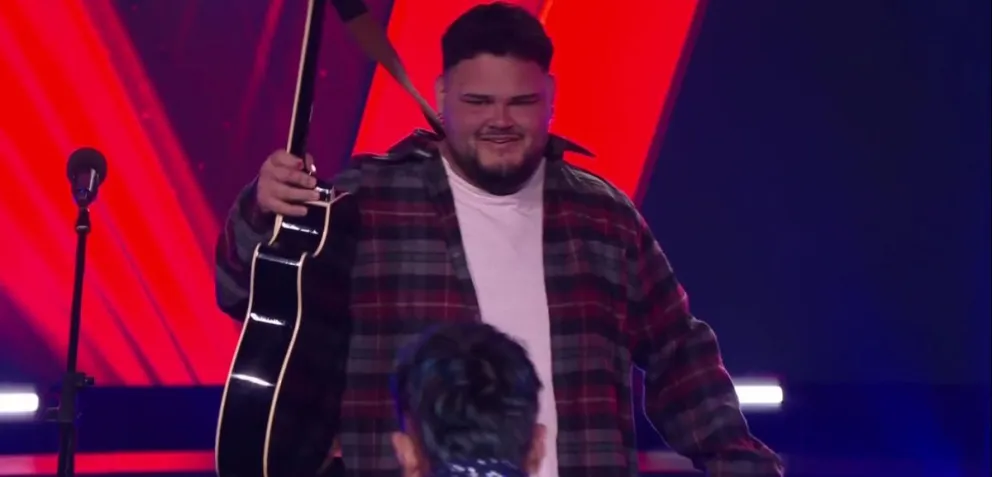 El músico viedmense en la pantalla nacional. 