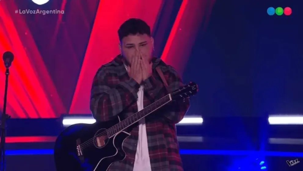 La emoción del viedmense Brandon Rivero. 