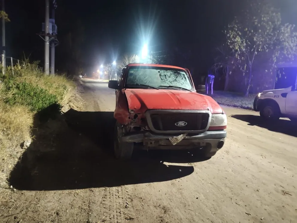 La camioneta involucrada en el hecho. 