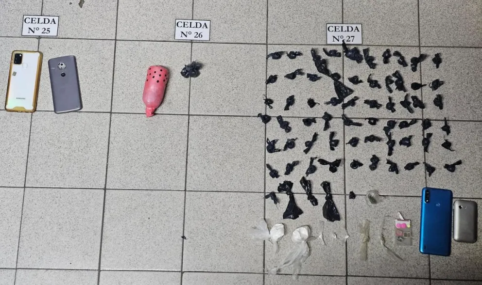 Droga secuestrada en la cárcel de Viedma. Foto gentileza.