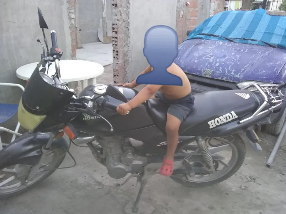 La moto sustraída es una herramienta de trabajo para la familia. 