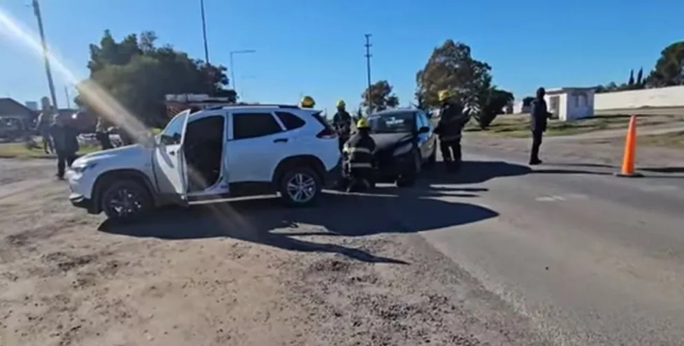 Los vehículos involucrados en el accidente. 