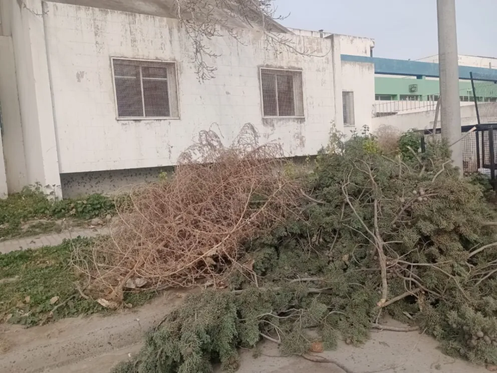 Esta situación, con desechos acumulados, ya causó accidentes entre estudiantes y sus allegados.