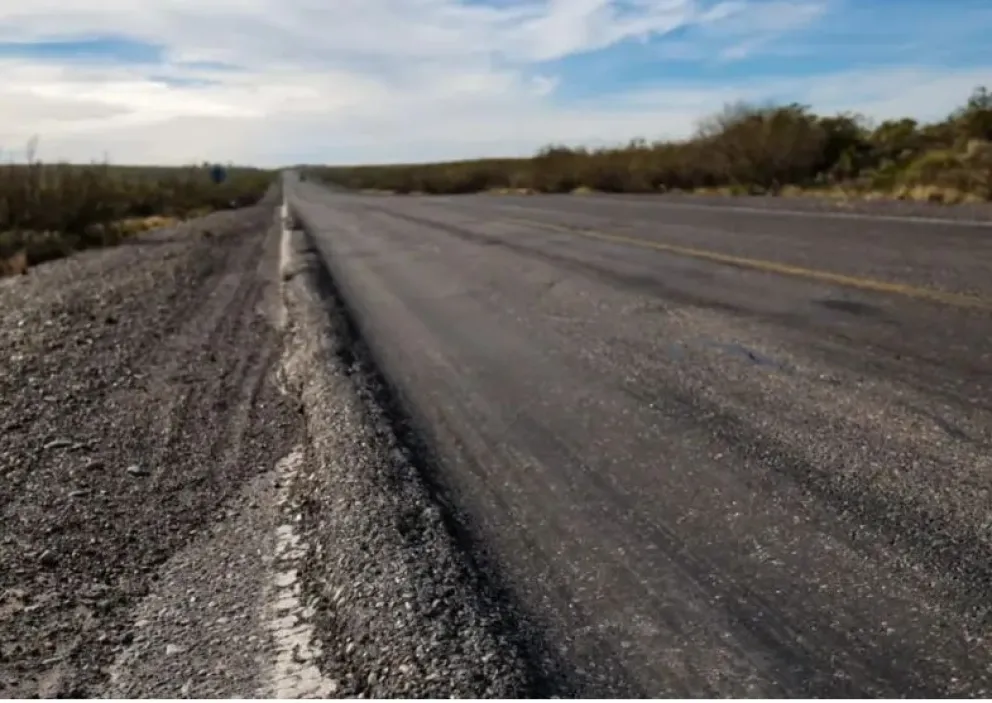 El mal estado de la Ruta 151Crédito: Gobierno de Río Negro.
