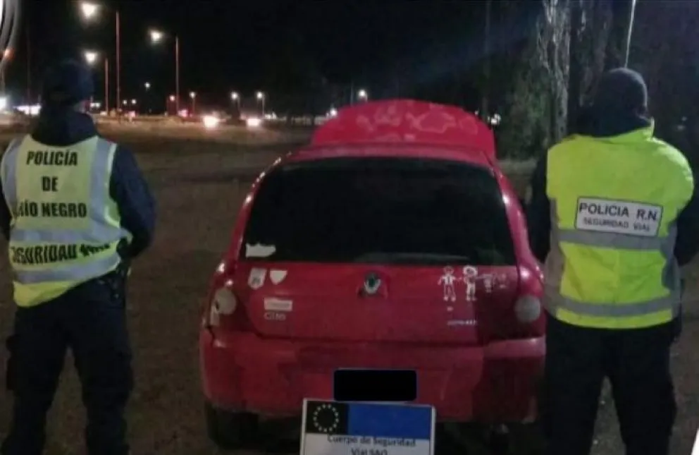 El Clio que vino de Trelew en circunstancias delictivas.