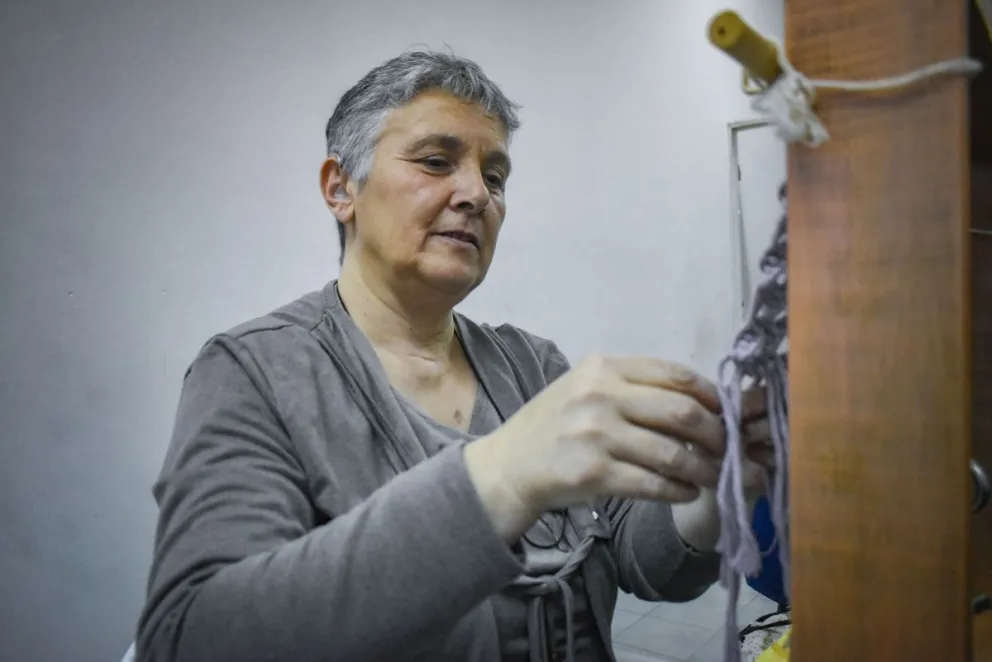 Claudia Fernández en plena actividad durante uno de sus talleres (Fotos: Vanesa Schwemmler).