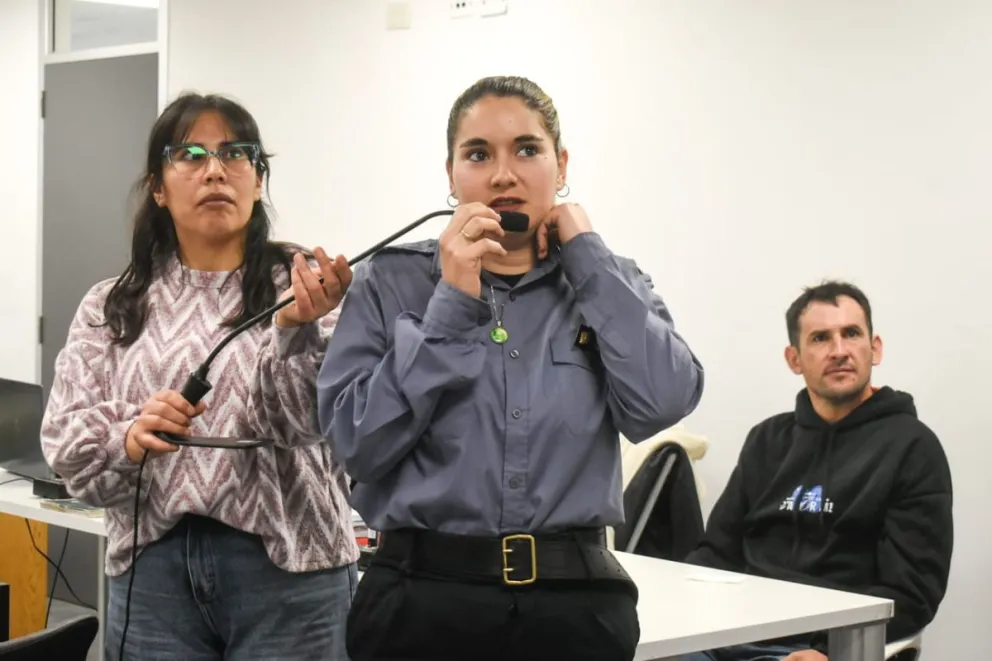 Tania Andrade, policía clave en el peritaje inicial en San Javier. Fotos NoticiasNet / Vanesa Schwemmler. 