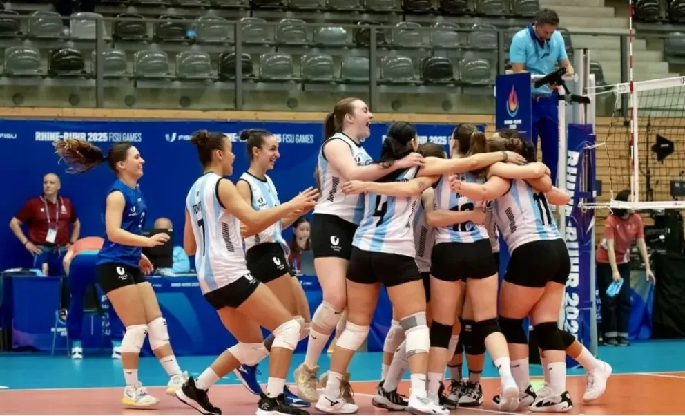 Selección argentina en Berlín. Foto: Fedua