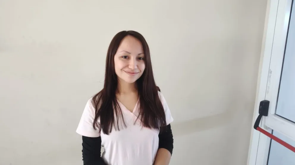 Kinesiologa Milagros Salas, parte del proyecto. 