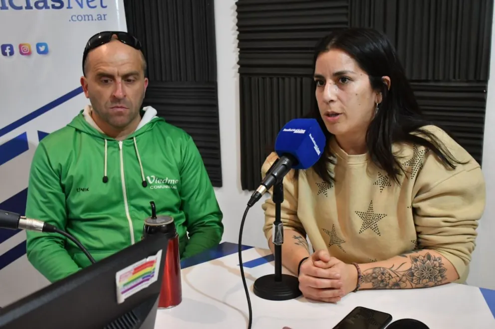 Silvano Rosso y Mariangeles Milaman del Sindicato Único de Trabajadores de Prensa Rìo Negro.