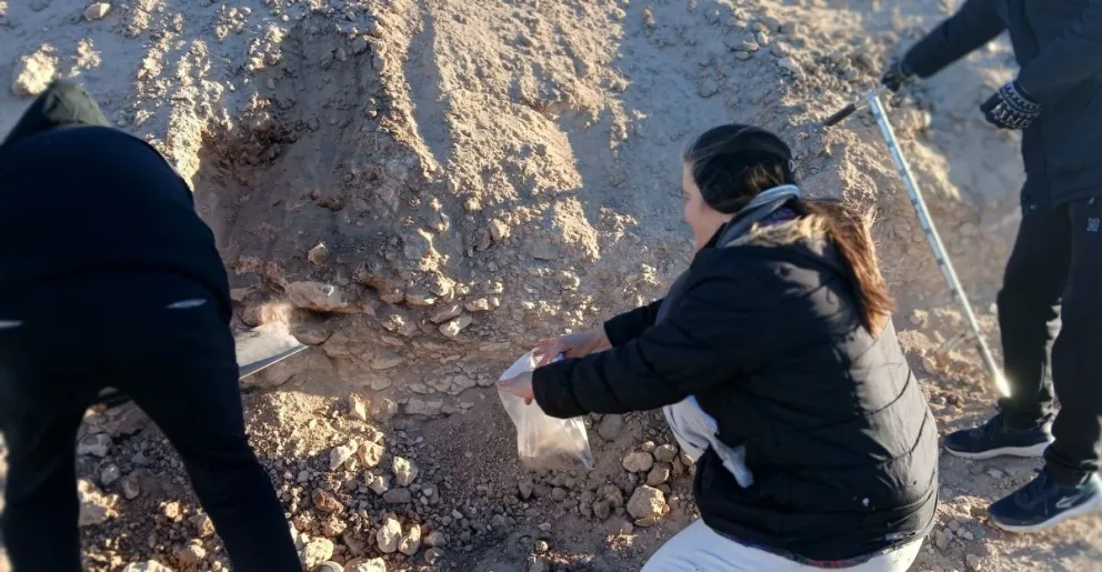 Los integrantes del Lacar, en plena actividad. 