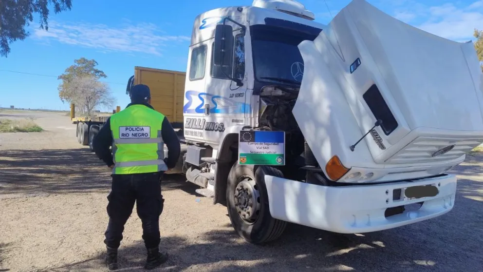 Vehículo secuestrado en la ruta nacional 3, a la altura de Las Grutas. 