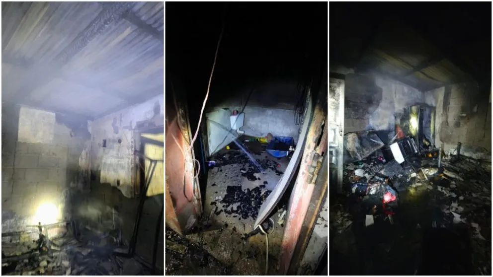 Así quedó parte de la propiedad luego del incendio 